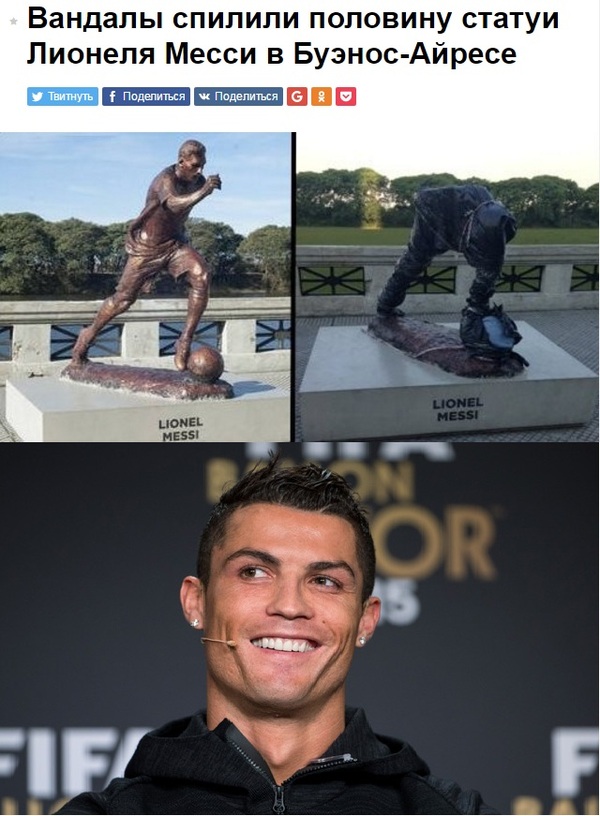 Vandals! - Lionel Messi, Cristiano Ronaldo, Vandalism