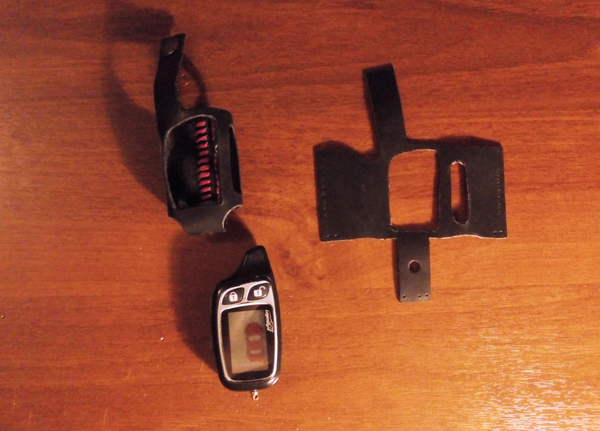 Case for car alarm key fob - My, Leather, , Handmade, Case, Longpost, Auto