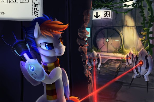 Are you still there? - My little pony, Portal, Crossover, Crossover