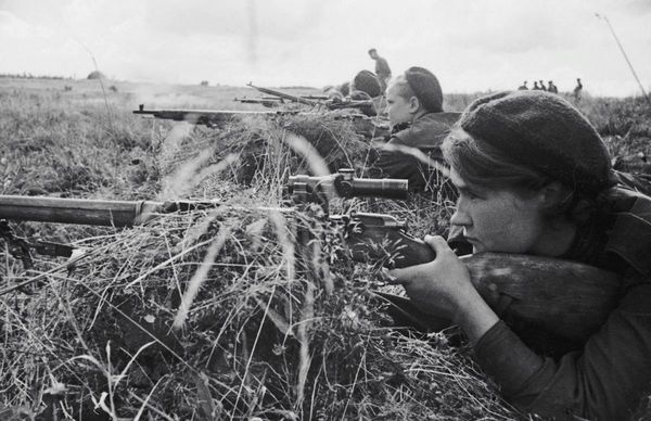 A group of Soviet female snipers of the 3rd Shock Army of the Kalinin Front. - 1943, Female, Snipers, To be remembered, Women