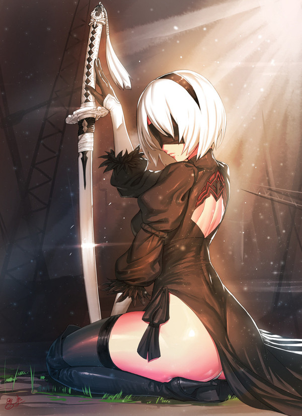 Anime Art - NSFW, Anime, Anime art, NIER Automata, Yorha unit No 2 type B, Not anime, Games