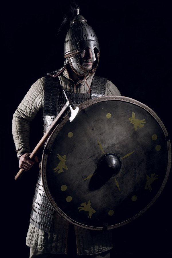 Reconstruction of protective weapons. VI-VII centuries. Niederstotzingen, Southern Germany - My, , Armor, Forging, Dace, , , Helmet, Helmet, Longpost