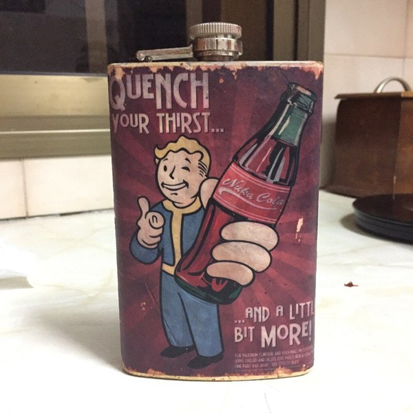 So I became the proud owner of a Fallout flask. - My, , Flask, Nuka Cola, Vault boy, Fallout