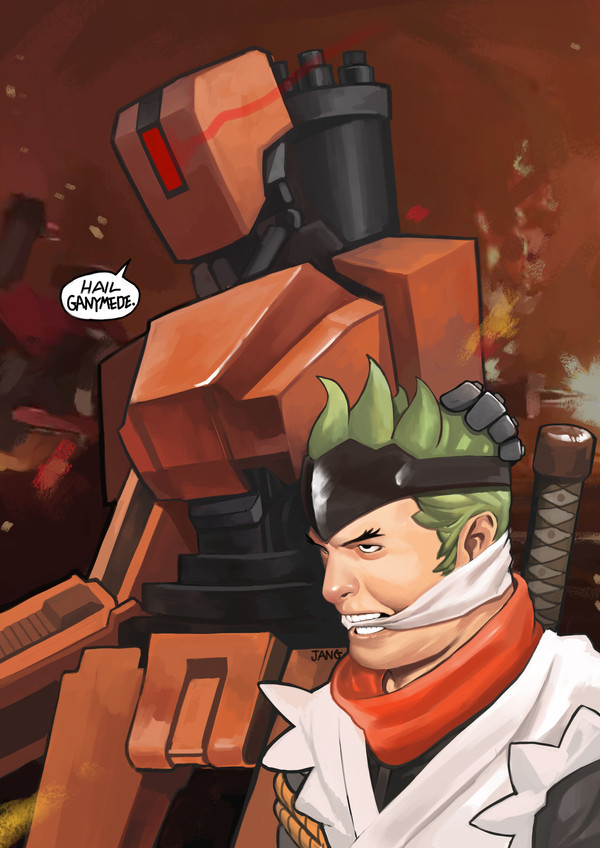 Bastion is not who he claims to be - Bastion, Overwatch, Art, Genji