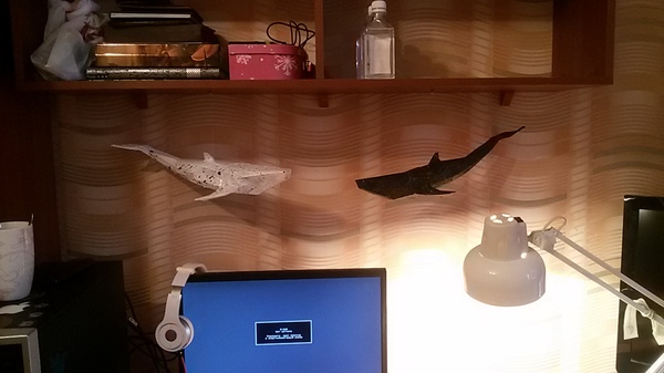 soaring whales - My, Pepakura, Papercraft, With your own hands, Whale