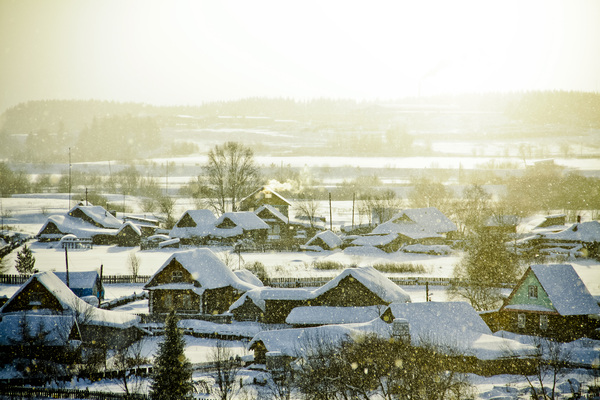 Sloboda village, Sverdlovsk region. - My, Photo, Russia, Ural, Village, Village, Snow, Winter, Canon