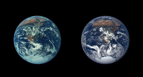 Earth from space 44 years apart - Land, Pictures from space, NASA, Apollo, , Africa, Antarctica