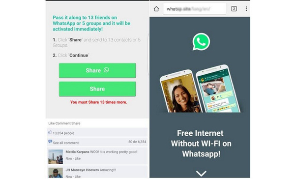 Hackers promise free internet to WhatsApp users - Fraud, Whatsapp