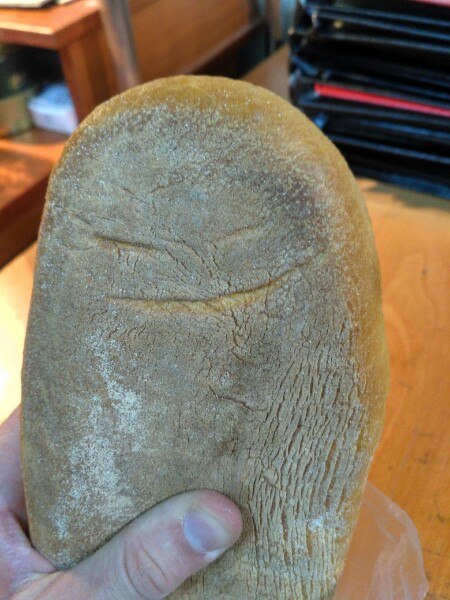 Mug on a loaf - My, Baton, Face, Bread, Bakery products, Pareidolia, Smile, My