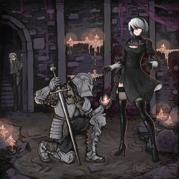 Then touch the darkness within me Nier Automata, , Dark Souls 3, Dark Souls, 