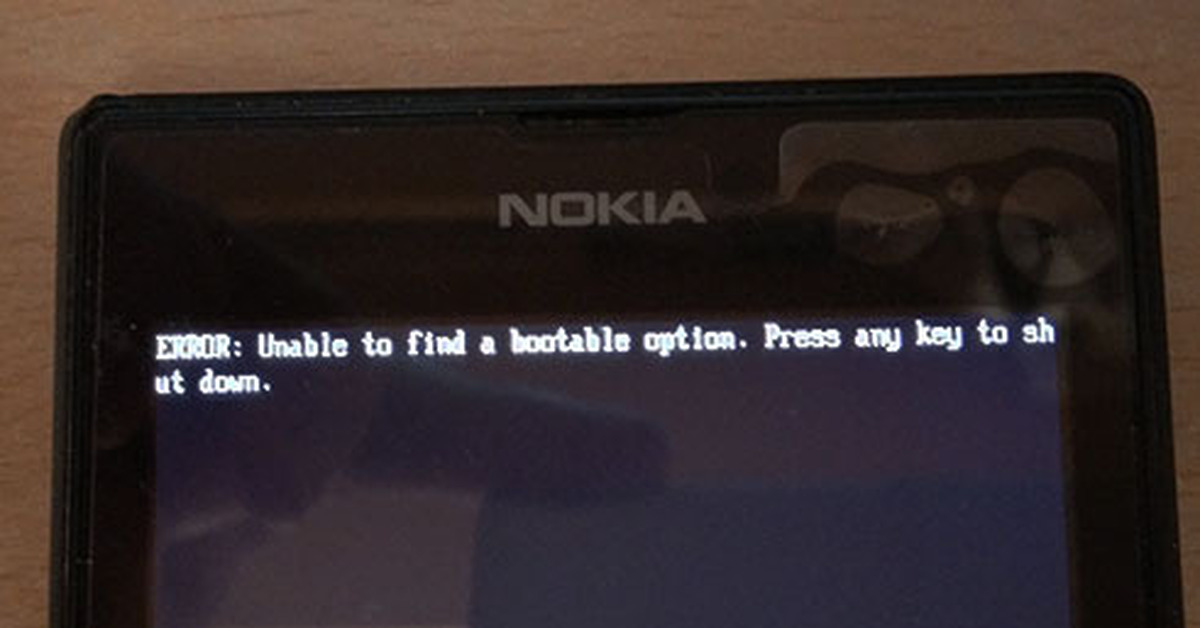 Cannot find any bootable device. Нокиа при включении. Nokia Error. Lumia экран при включении. Ошибка при включении телефона.