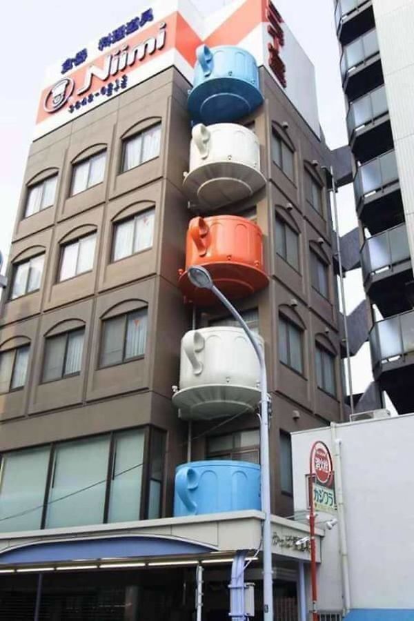Оригинальные балконы-чашки в Японии Япония, Архитектура, Чай
