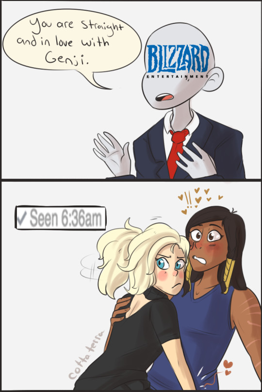 В офисе Близзард... - Pharmercy, Overwatch, Pharah, Mercy