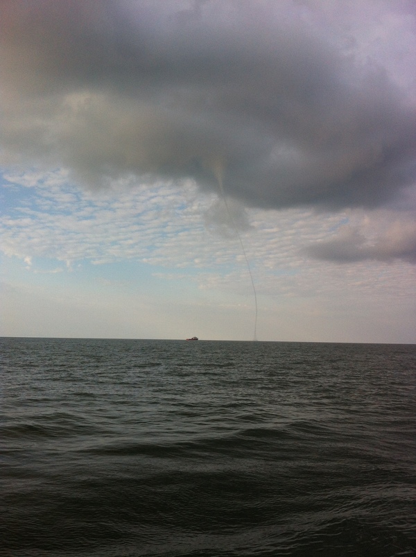 Tornado - My, Tornado, Sea, Russia, Caspian Sea