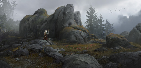 Lonely walking druid , Sergey Vasnev, 