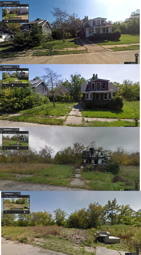 One of the streets in Detroit 2008-2013 - , 9GAG, Ruins, USA, Ghost town
