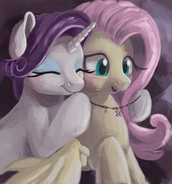 Goodness and Generosity. - Fluttershy, My little pony, Rarity