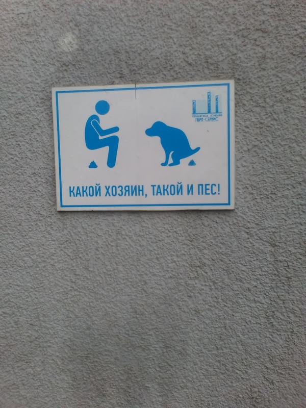 A sign on an apartment building. - My, Animals, , Dog, Табличка