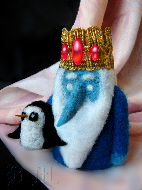 Ice King and Gunther - My, Dry felting, Wallow, Toys, Adventure Time, Ice king, Longpost