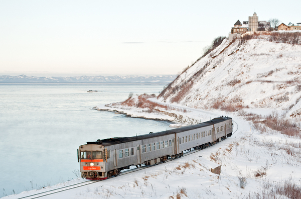 Suburban train to Korsakov - Sakhalin, Russian Railways, A train, Railway, My, Photo, Russia