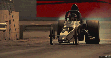 Dragster before the start - Slow motion, Race, , GIF, Drag racing