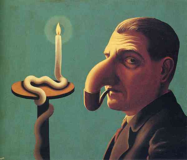 Smoke your nose! - Smoking Evil, Smoking, A tube, Rene Magritte, Nose, Not mine