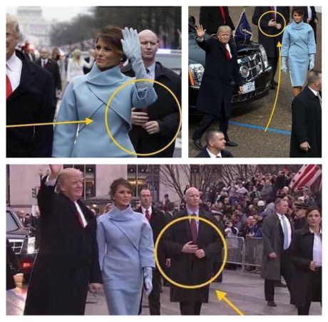 Trump's security guard's hand is fake. Real he keeps a weapon in case of an emergency - Donald Trump, USA, US presidents