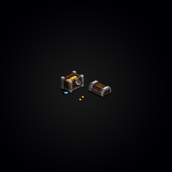 Isometric Pixel Art Chest | Drawing process by Artem Brullov