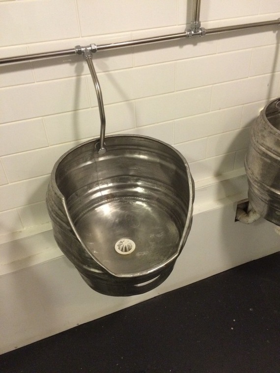 Urinal from a beer keg, original - Beer, Humor, Photo