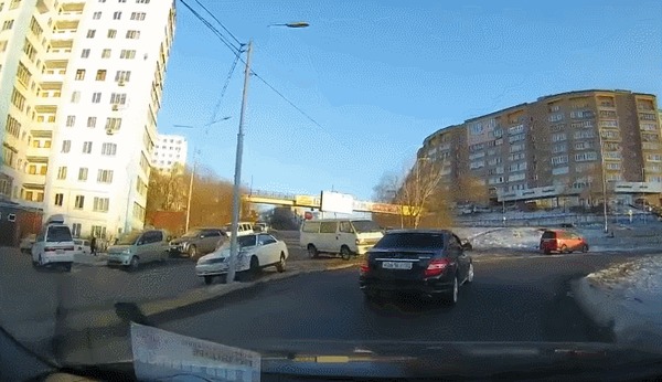 Еха-наааааааа! ПДД, Машина, Трамплин, Гифка