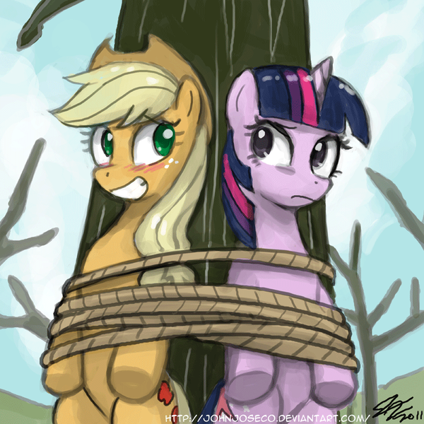 Get the Rope... My Little Pony, Ponyart, Applejack, Twilight Sparkle, , John Joseco