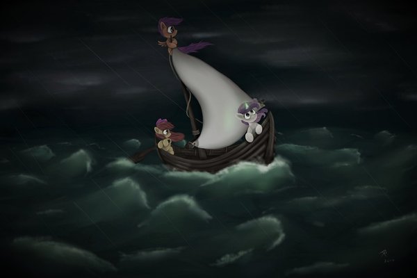 A storm is coming... - My little pony, Sweetie belle, Scootaloo, Applebloom