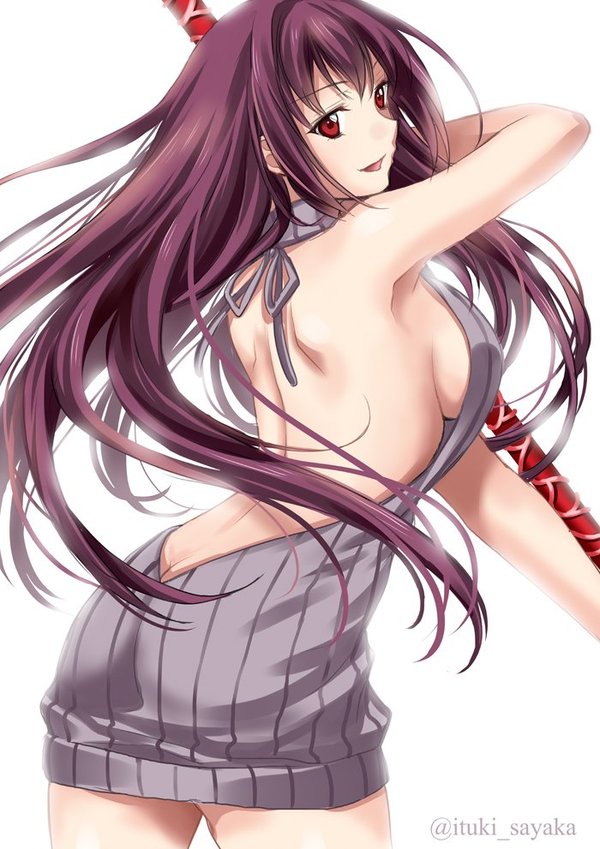 Stingrays - Art, Anime art, Fate grand order, Scathach, Virgin killer sweater, 