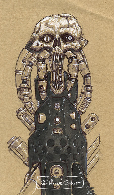 Excellent work from Nicolas Grillet. - Warhammer 40k, Old warhammer, , Adeptus Mechanicus, Art, Longpost