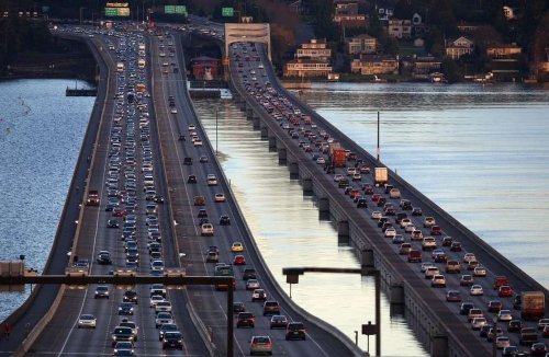 Плавучие мосты в Сиэтле - Плавучий мост, Эвергрин Пойнт, Интересное, Познавательно, Длиннопост