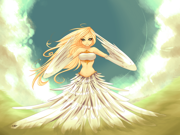 Young and Beautiful My Little Pony, Ponyart, Princess Cadance, Rarity, Гарпия