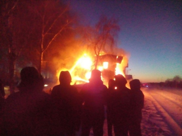 Burn, station, clear. - Umet, Tambov Region, Fire, , , Railway station, Longpost, Video