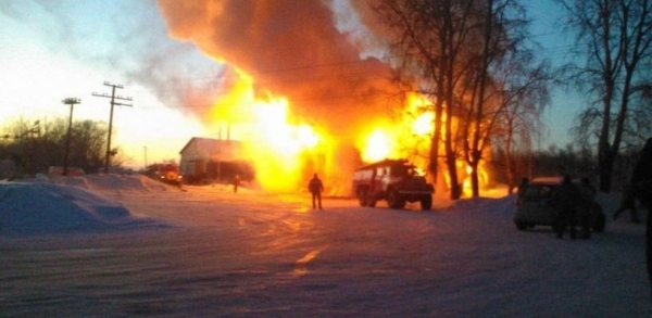 Burn, station, clear. - Umet, Tambov Region, Fire, , , Railway station, Longpost, Video