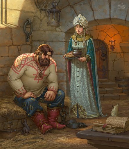 Bylina about Ilya Muromets illustrated by Stepan Gilev - Epics, Ilya Muromets, Art, , Longpost