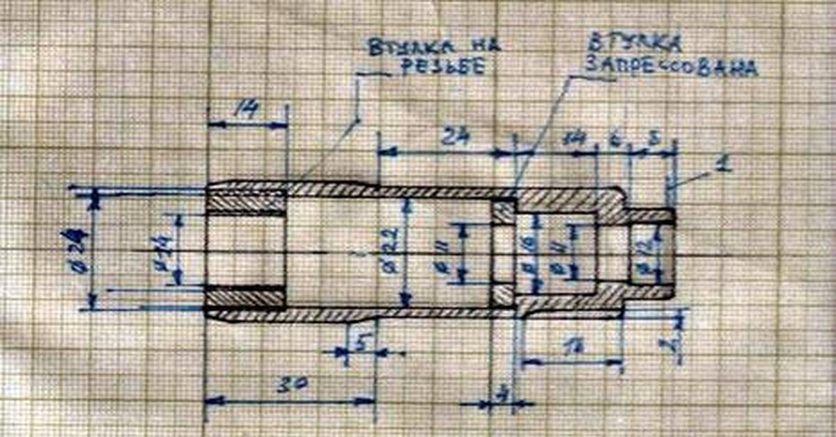 Глушитель ак74 чертеж