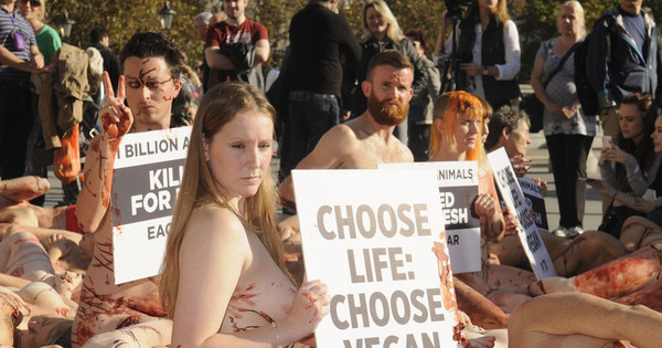 Naked animal rights activists protest against Warhammer 40k - Warhammer 40k, Games, Board games, Peta, Protection of rights