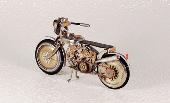 Motorcycles from watch elements - Clock, Motorcycles, Longpost, Craft, Craft, Moto