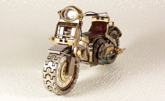 Motorcycles from watch elements - Clock, Motorcycles, Longpost, Craft, Craft, Moto