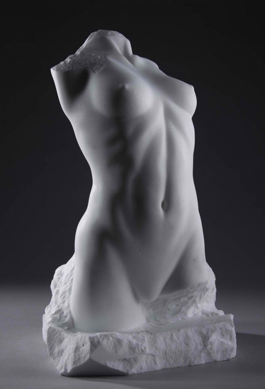 «Lora», Blake William Ward, Private Collection, Monte-Carlo, Monaco, 2008. - Marble, Sculpture, Longpost