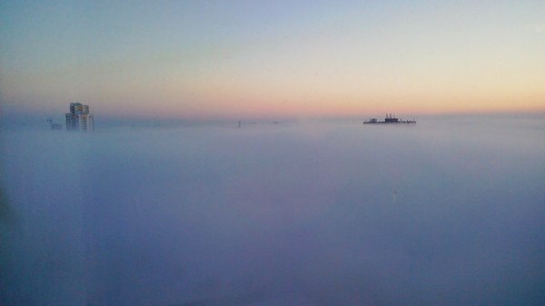 Morning fog - Tolyatti, Fog, Morning, freezing