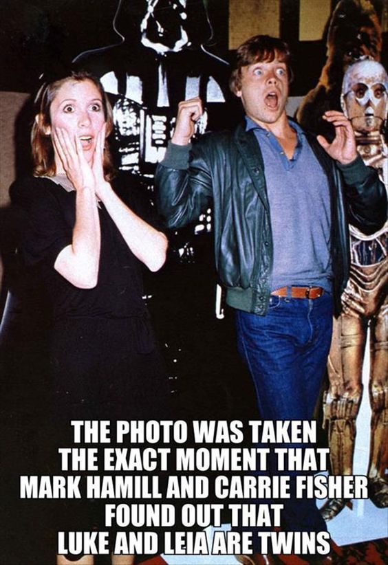 That facial expression... - Star Wars, Mark Hamill, Carrie Fisher, Luke Skywalker, Princess Leia