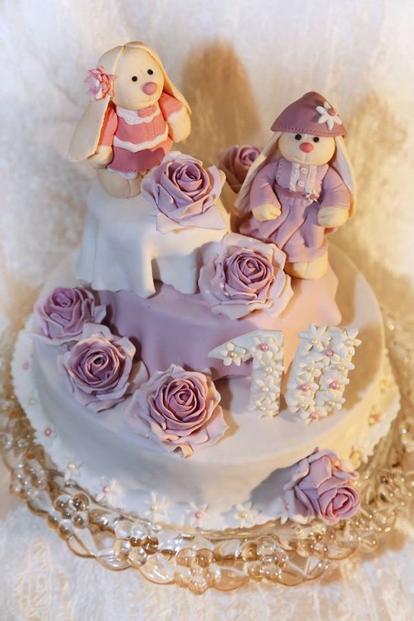 cake for daughter - My, Cake, Mastic, Birthday, Figurine, Figurines