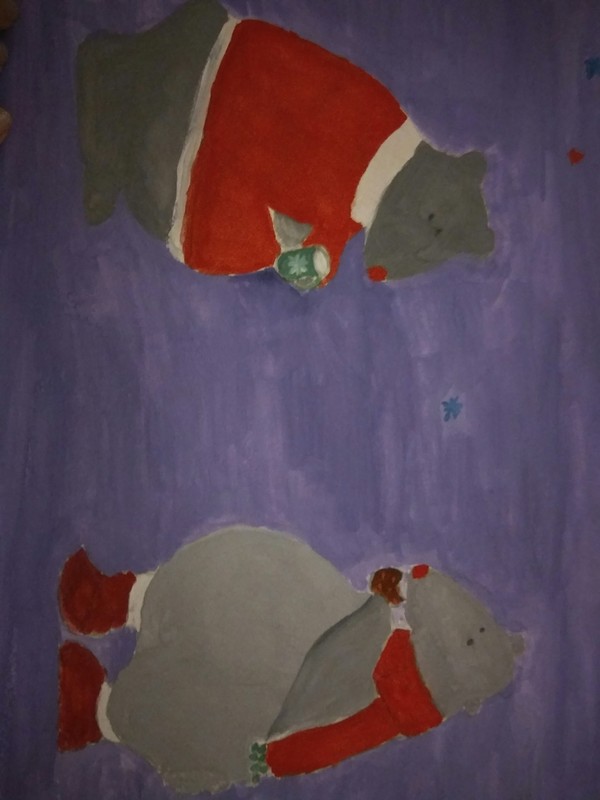 Fat rats. Once my sister, who was 12 years old, drew bears. But I looked and thought it was FAT RAT!!! - Drawing, My, The Bears, Decorative rats