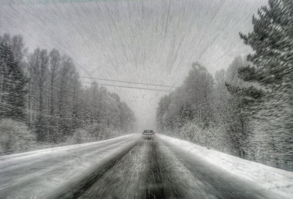 Through the snowfall - My, Track, Snowfall, Krasnoyarsk region, Forest