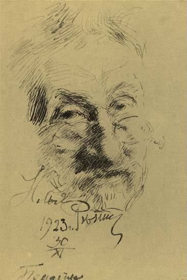 Ilya Repin. Self-portrait. - Ilya Repin, 1920s, Artist